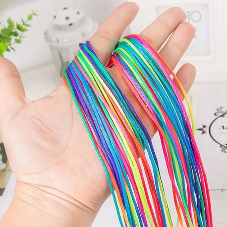 Hair threads, 90 cm, 5 pcs, color mix-5