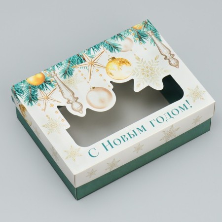 Gift box “Happy New Year!”, Balls, 16.5 x 12.5 x 5 cm, New Year-1