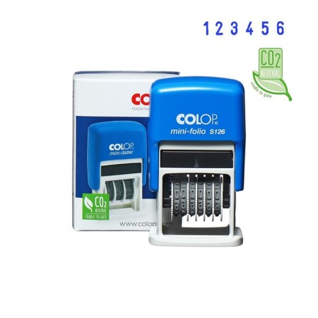 The number of the automatic COLOP S 126, font height 3.8 mm, 6 discharges