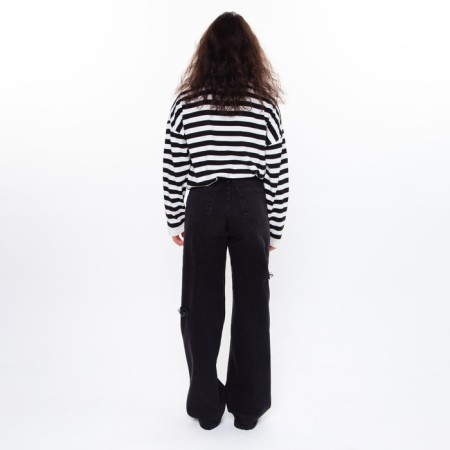Jeans female color black, size 36 (42)-5