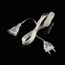 Extension cord for indoor garlands with a circuit breaker, 5 m, transparent thread, UMS-Vilka