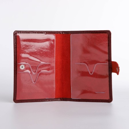 Cover for a passport on a valve, burgundy color-4