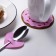Set for decor of table objects "Love" 4 pcs, pink, 5.4 x 5 cm, 100% p/e, felt