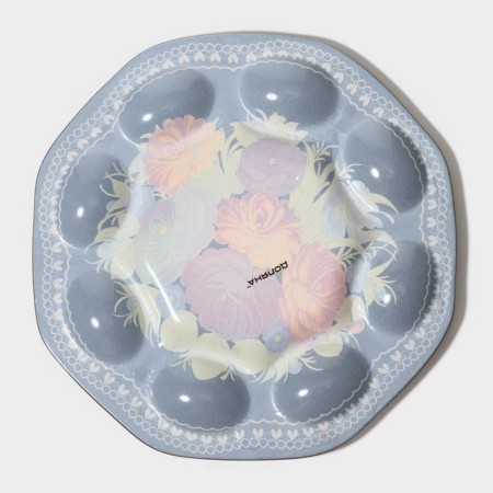 Glass stand for the eggs of the folk motifs, 8 cells, 21.5 × 21.5 cm-5