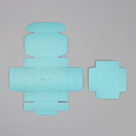 Gift box for jewelry double -sided, packaging, Tiffany, 7.5 x 7.5 x 3 cm-6