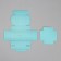 Gift box for jewelry double -sided, packaging, Tiffany, 7.5 x 7.5 x 3 cm