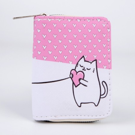 Lightning wallet, pink/white color-1