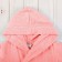 Халат для девочки с капюшоном, рост 128 см, коралловый, махра