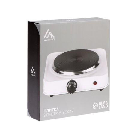 Electric tile Luazon LHP-001, 1 burner, 1000 watts, heater spiral, black-6