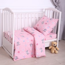 Baby Baby Baby Baby Baby Gray White-pink 112x147cm, 110x150cm, 60x60cm, Calia 120g/m, cotton 100%