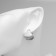 Earrings Metal "Chord" fan, color silver