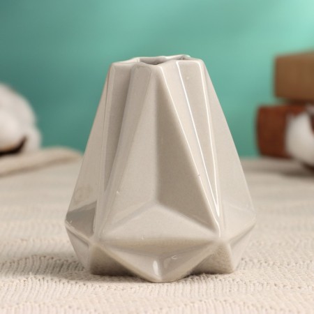 Kashpo - Vase "Kim" gray, 8x8x10cm