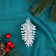 Decoration Christmas tree "bump shish" 8.5x4.5 cm, white