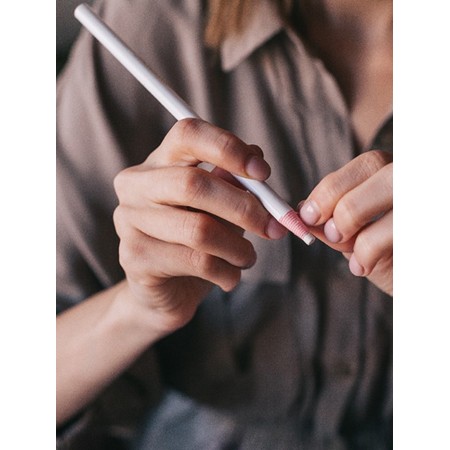 Fabric pencil, self -soothing, 17 cm, white color-4