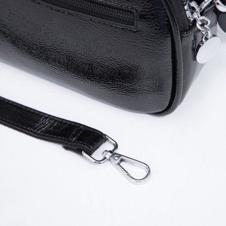 Bag Cross-Bodi with a zipper, black color-5
