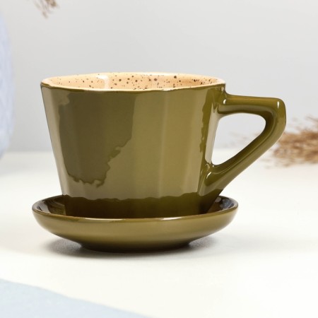 Tea couple "Nostalgia No. 2" 0.2l / 8x7cm + saucer 9cm, oasis