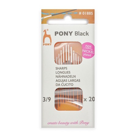 Manual needles Black Sharps, No. 3-9, White Ushka, 20 pcs-2
