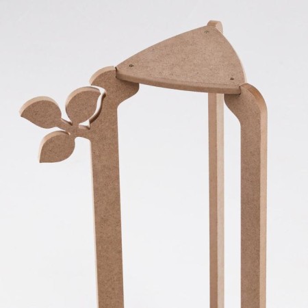 Stage-column for flowers Double-tier "Flora" 49x27x25 cm, unpainted (for decoration)-1