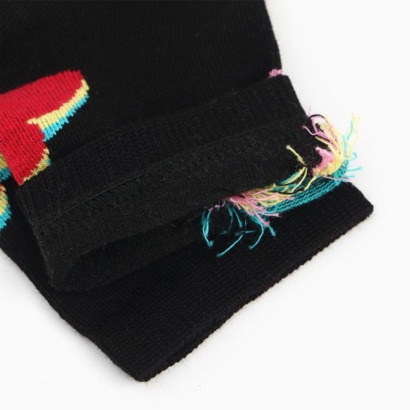 Women's socks, black color/heart, size 38-40-3