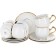 Cup 210 ml with a saucer of 145 mm Tulip, decor "Snowthrough tulip, golden holders"