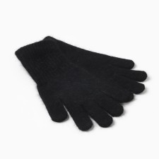 Women's gloves minku, black color, 21 cm