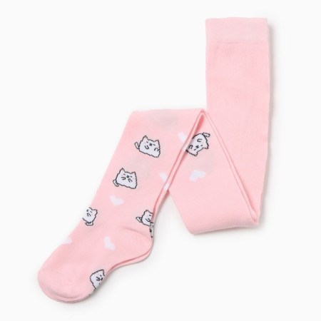 Pantyhose children's kaftan "cats", 104-110 cm, pink