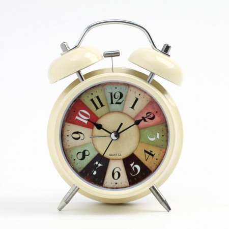 Alarm clock "Classic", discrete move, aa, 11.5 x 16 cm, beige