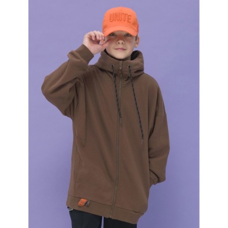 Pelican's sweatshirt for a boy, height 122 cm, chocolate color