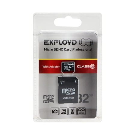 Memory map Exployd Microsd, 32 GB, SDHC, class 10, with adapter SD-1