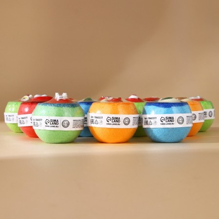 New Year. A bomb for a bath with a toy, 140 g, mix-27