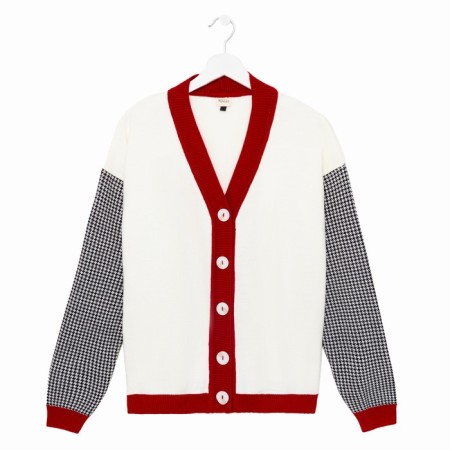 Cardigan Female Minaku, Ecrew color, size 48-8