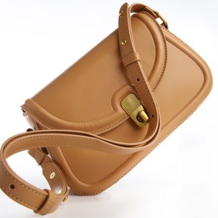 Women's bag Textura, messenger, medium size, color dark beige-4