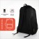 Youth backpack on a zipper, 4 pockets, black color/orange