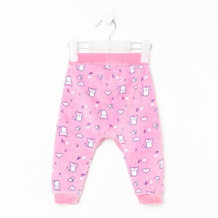 Pants are children, dark pink color, height 68 cm-1
