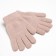 Gloves of female two -layer minku plain, size 6.5, beige color