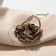 Ring for the scarf "Link", brown color in black gold