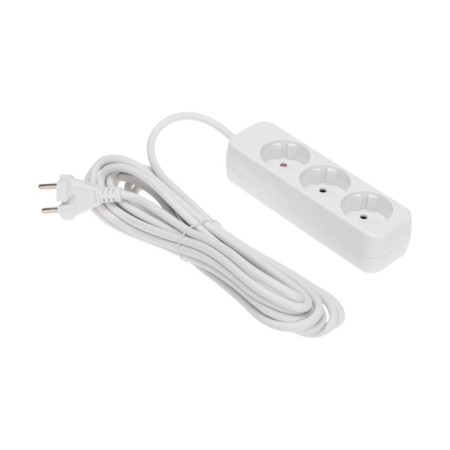 Extension cord Standard 3 Nests, 5m, 2x1.0mm², b/s, white rexant-1
