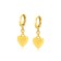 Earrings Metal Xuping Heart, Color Gold
