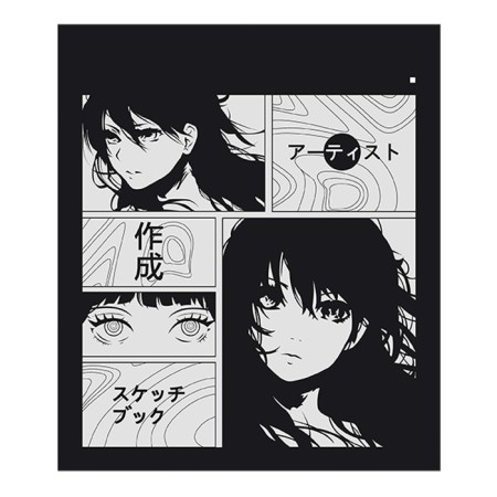 Notebook of 48 sheets in the Calligrata “Anime h/b” cage, cover coated cardboard, twin-lak, block offset mix-1