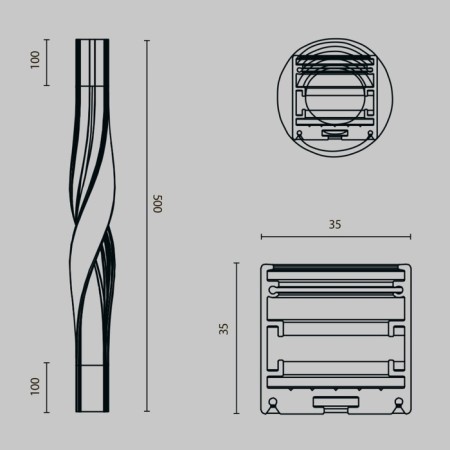 Components for LED strip LED Strip Alm-3535R-B-T-180 ° -0.5M-8