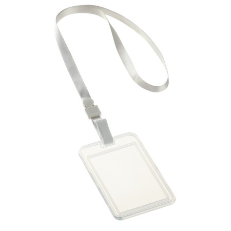 Badge vertical 54 x 85 mm, erichkrause book, transparent case, textile tape, mix color-3