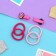 Hair Set "Baby" (4 elastic bands, 2 clamps 3.5 cm) Flower, pink