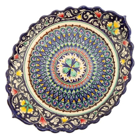 Largan boat Rishtan ceramics, 31cm-2