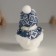 Souvenir Textile "Snowman in a knitted blue fur coat" 7.5x7.5x13 cm