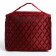 Cosmetic bag with a zipper, with a mirror, burgundy color