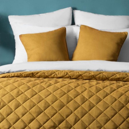 Cover with pillowcases "Kim", size 230x250 cm, mustard color-2