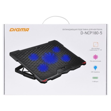 Digma d-ncp180-5 18 "415x295x25mm 2xusb 5x 79/150mmfan 850 g black laptop-7