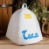 Bath cap with applique "Take"