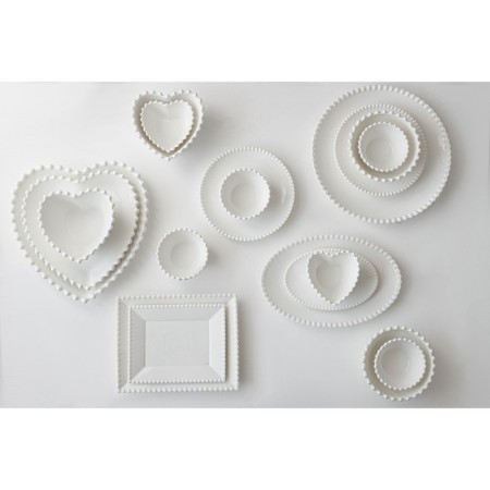 Porcelain oval Magistro "Tandy", 30 × 20 × 1.5 cm, white color-5