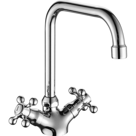 Fashun A4019 kitchen mixer, two -wound, zinc, chromium color